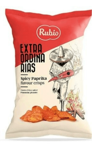 Rubio - Extraordinas Vegan Crisps: Spicy Paprika Flavour
