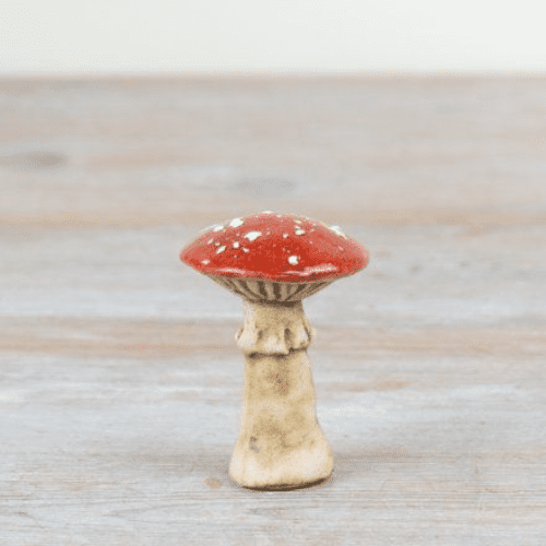 Rustic Ceramic Toadstool - 8cm.