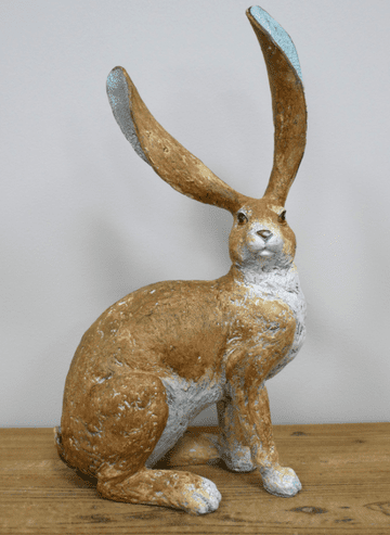 Rustic Wind Swept Country Hare - 42cm