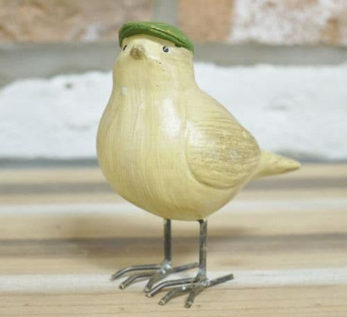 Rustic Yorkshire Bird with Flat Cap - 10cm.