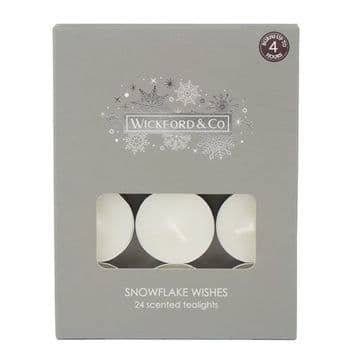 Scented Tealights Pack of 24 - Snowflake Wishes