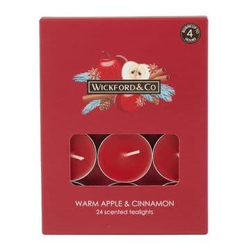 Scented Tealights Pack of 24  - Warm Apple & Cinnamon