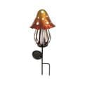 Set of 3 - Metal  Solar Mushroom Stakes  - 45cm.