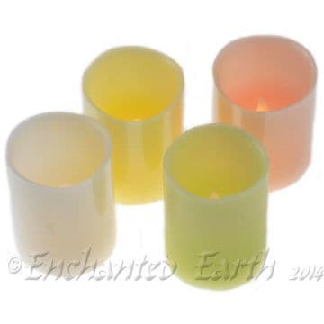 Set of 4 Led Real Wax Candles