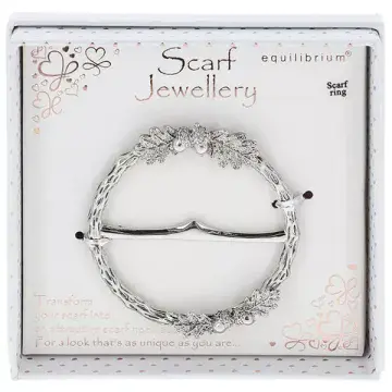 Silver Back to Nature Scarf Ring - Gift Boxed