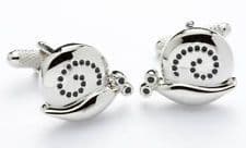 Silver Snail Cufflinks