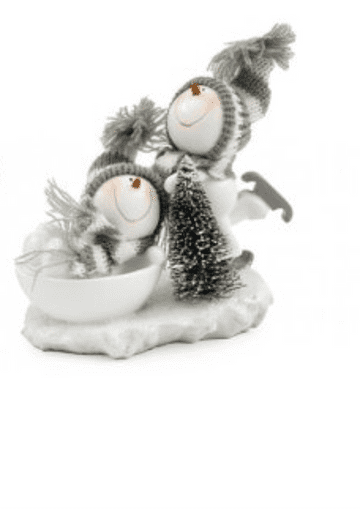 Skating & Snowball Sledging Snowmen - 14cm