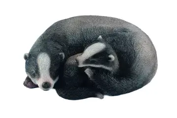 Sleeping Badger & Cub - 24cm