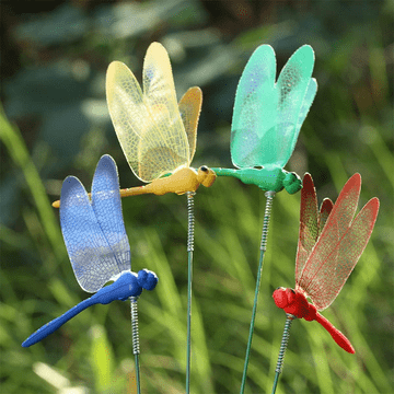Small Red Dragonfly - 5.5cm on a 25cm metal stake