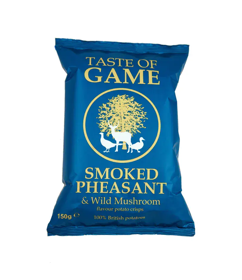 Smoked Pheasant and Wild Mushroom Potato Crisps UK Grown & Made