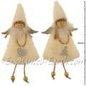 Soft Fairy Holding a silver Tree- Handmade - super soft - 20cm.