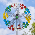 Solar Colour Changing LED Confetti  Kinetic  Wind Spinner  - 213cm.
