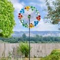 Solar Colour Changing LED Confetti  Kinetic  Wind Spinner  - 213cm.