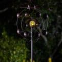 Solar Colour Changing LED Cosmic  Kinetic  Wind Spinner  - 183cm.