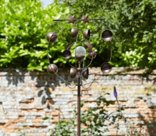 Solar Colour Changing LED Cosmic Kinetic Wind Spinner - 183cm.