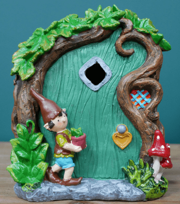 Solar Light up Fairy House Beech Leaf Cottage 18c