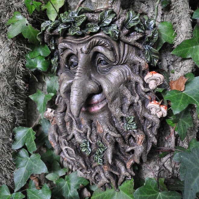 Rowan The Green Man/Tree Man -
Large Marble Wall Plaque