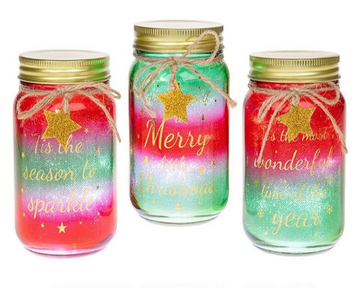 Sparkle Christmas Fire Fly - LED Light-Up - Xmas Jar (with flashing lights)