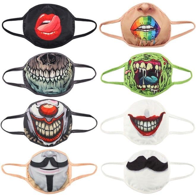 Reusable Face Covering - Fantasy Fun Masks - Double Layered - Face Mask.