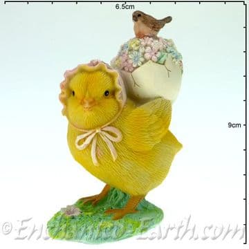 Spring Chick with Egg & Robin