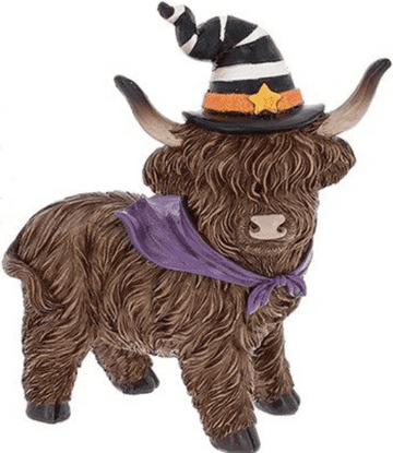 Standing Halloween Highland Coo - 15cm