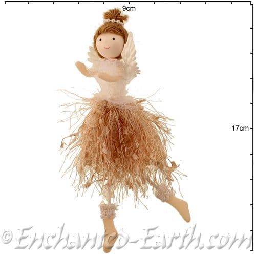 Stylish Hanging  Fairy - Handmade - super soft - 16cm.