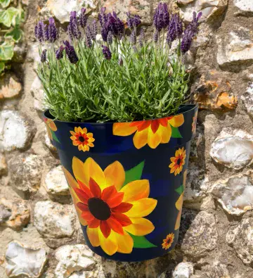 Sunflowers - Wall Planter 25cm - Made From Recycled Plastic