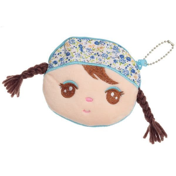 Super Soft Rag-doll face zip purse - choose from 4 colours.