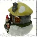 The Christmas Garden  - Light up -  LED Gnome Home - Lemon Roof Mushroom Fairy House - 16cm.