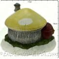 The Christmas Garden  - Light up -  LED Gnome Home - Lemon Roof Mushroom Fairy House - 16cm.