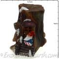 The Christmas Garden  - Light up -  LED Gnome Home -  Tree  House  with Gnome & Fox- 14cm tall