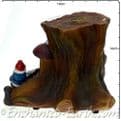 The Christmas Garden  - Light up -  LED Gnome Home -  Tree  House  with Gnome & Fox- 14cm tall