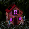 The Fairy Cottage - Solar - LED Colour changing Fairy House