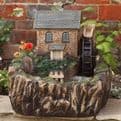 The Water Mill Fountain - Solar with LED lights.