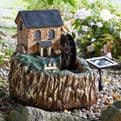The Water Mill Fountain - Solar with LED lights.