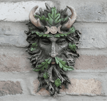 The Horned God Green Man - Wall Plaque - 28cm