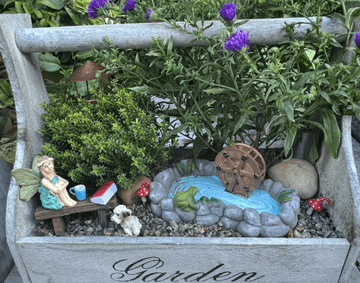 The lime wash wooden trug garden