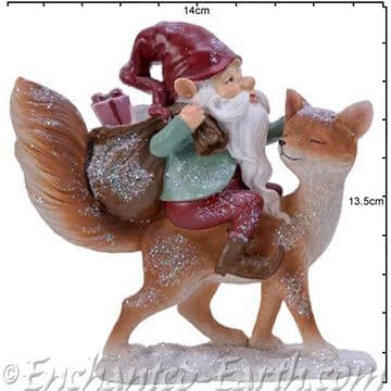The Woodland Christmas Gnome & Fox - 13cm
