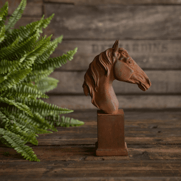The Year of the Horse - Cold Cast Iron Horse Bust -  25cm