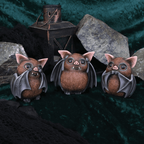 Three Wise Bats - 8.5cm.