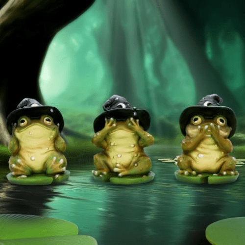 Three Wise Magical Toads - Gift Boxed.