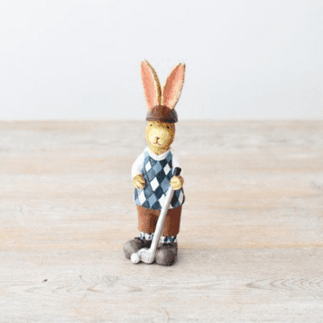 Time For Golf - Rabbit in Golf Gear  - 14.5cm