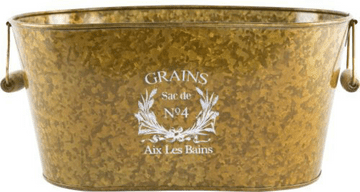 Tin Trough - Antique Brass 36cm