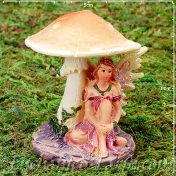 Toadstool Flower Fairy - Dusky Pink Dress -Peach Toadstool Top