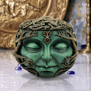 Tree Spirit Head Treasure Box - 13cm