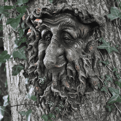 The Green Man/Tree Man - 
Large Marble Wall Plaque
