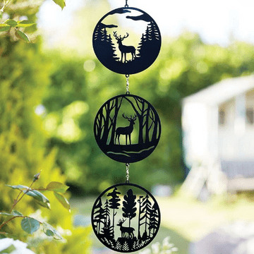 Triple  Garden Stag Hanger - 62cm