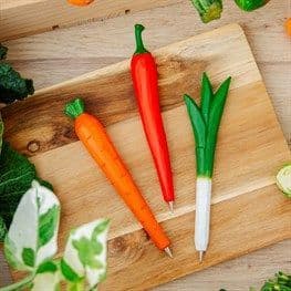 V-Gang - Vegan plant power Pens - Set of 3 Wooden Vegetable Pens