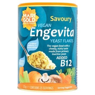 Vegan Marigold Engevita - Yeast Flakes with B12 -125g Tub