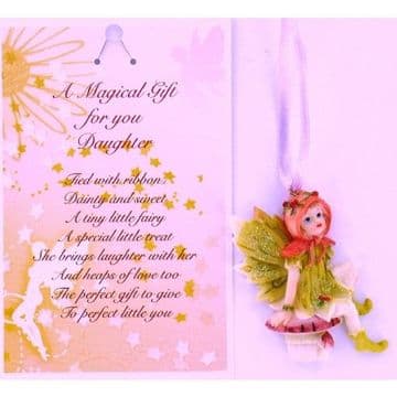Vintage Style Hanging Fairy & Gift Card - A Magical Gift For You Daughter